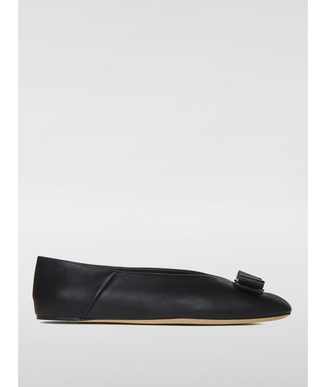 FERRAGAMO Черные балетки, фото 5