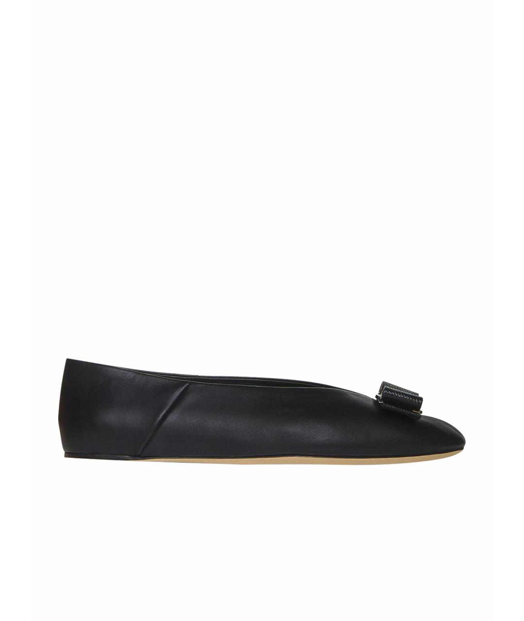 FERRAGAMO Черные балетки, фото 1