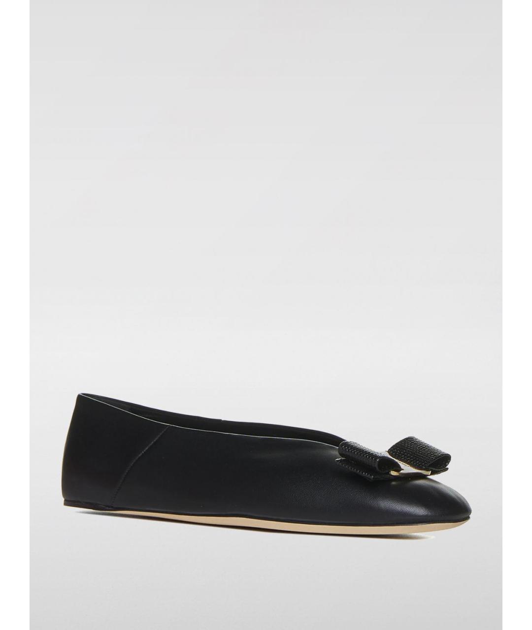 FERRAGAMO Черные балетки, фото 2