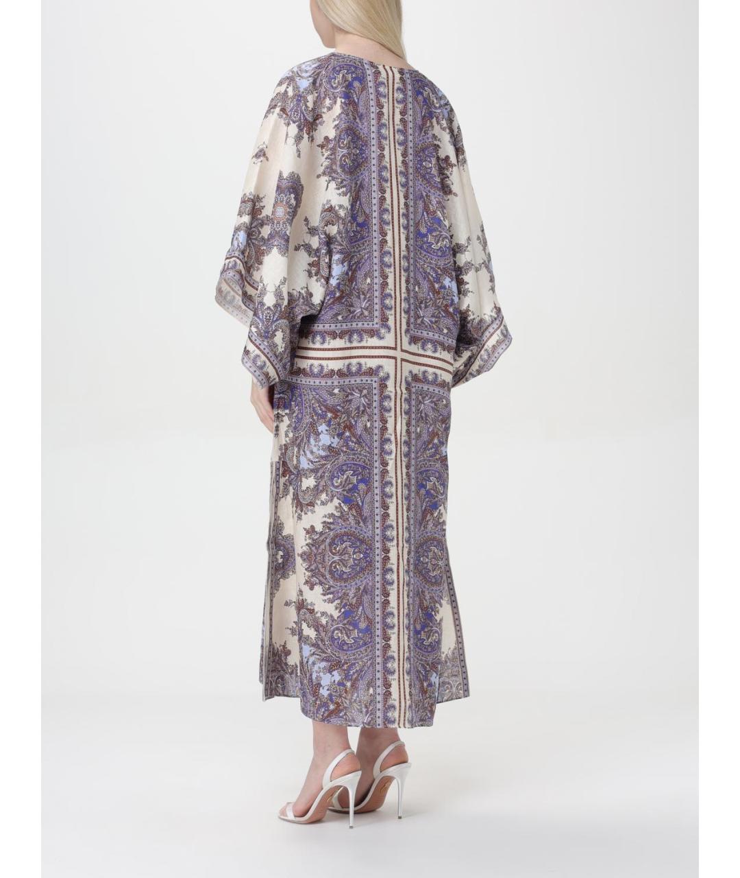 ZIMMERMANN Фиолетовое льняное повседневное платье, фото 3