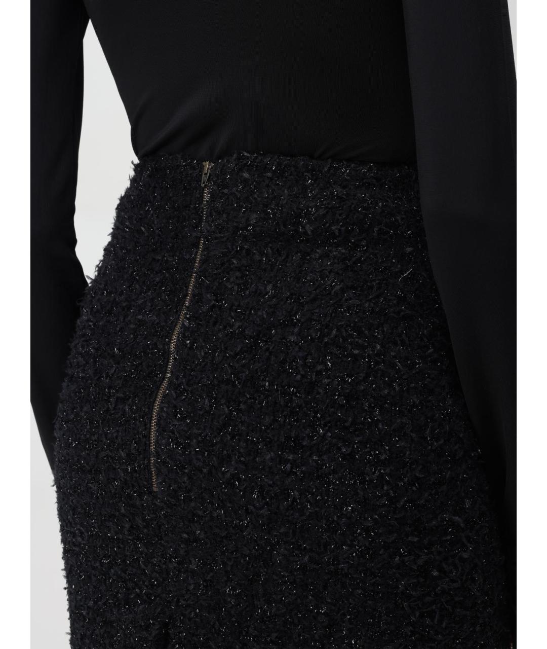 BALENCIAGA Черная юбка миди, фото 6