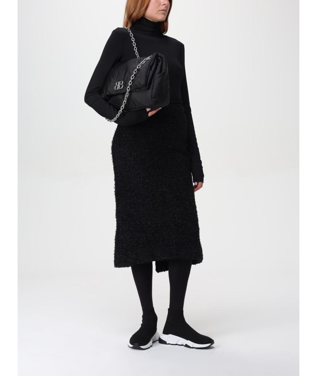 BALENCIAGA Черная юбка миди, фото 3
