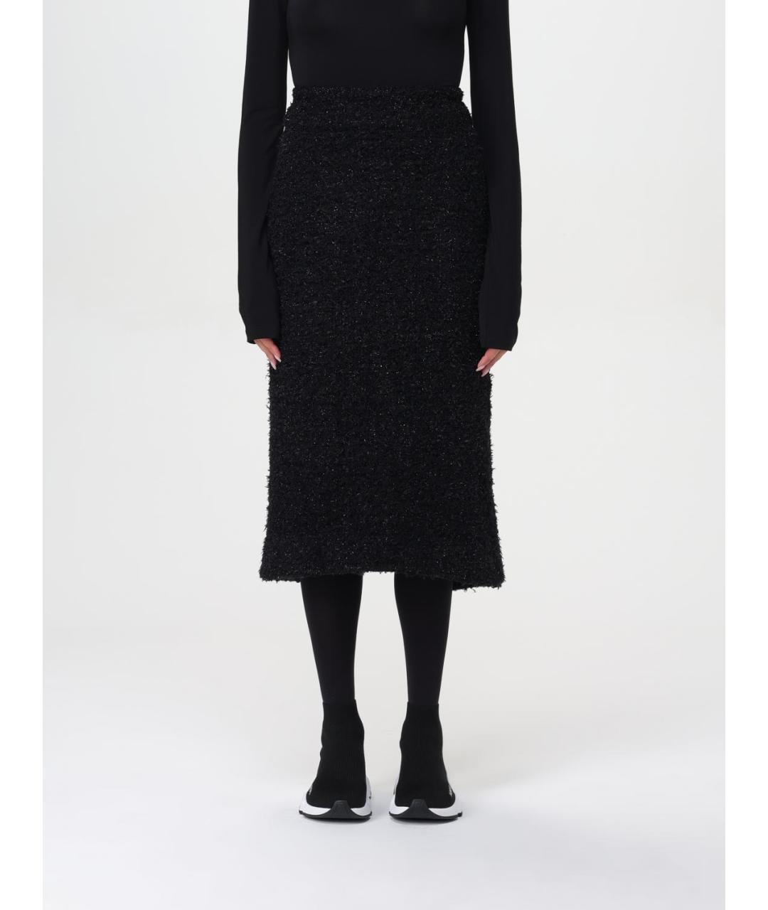 BALENCIAGA Черная юбка миди, фото 2
