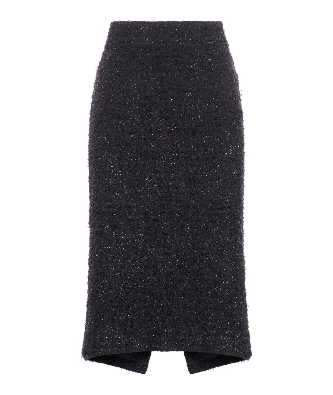 BALENCIAGA Черная юбка миди, фото 1