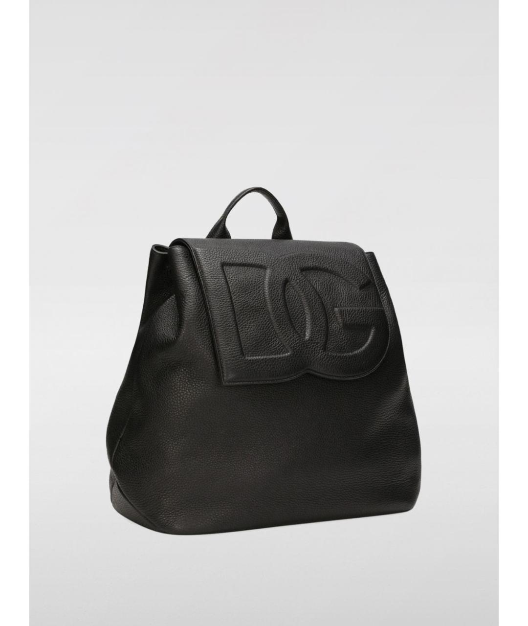 DOLCE&GABBANA Черный кожаный рюкзак, фото 3