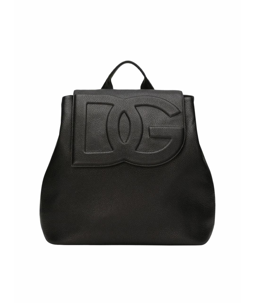 DOLCE&GABBANA Черный кожаный рюкзак, фото 1