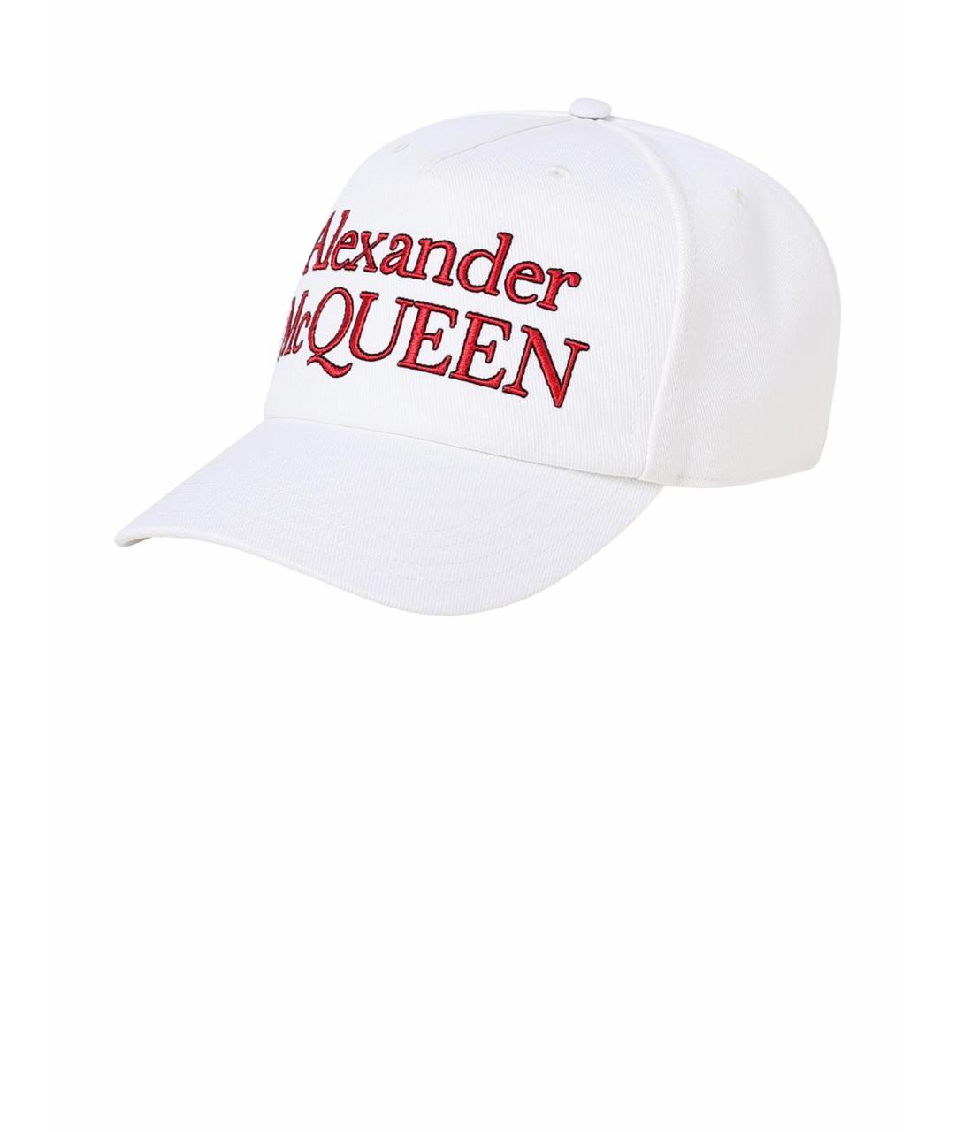 ALEXANDER MCQUEEN Белая хлопковая кепка/бейсболка, фото 1