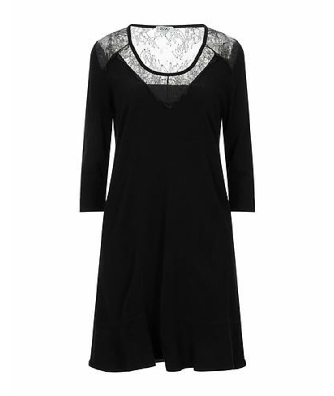 LIU JO Черное хлопковое повседневное платье, фото 3