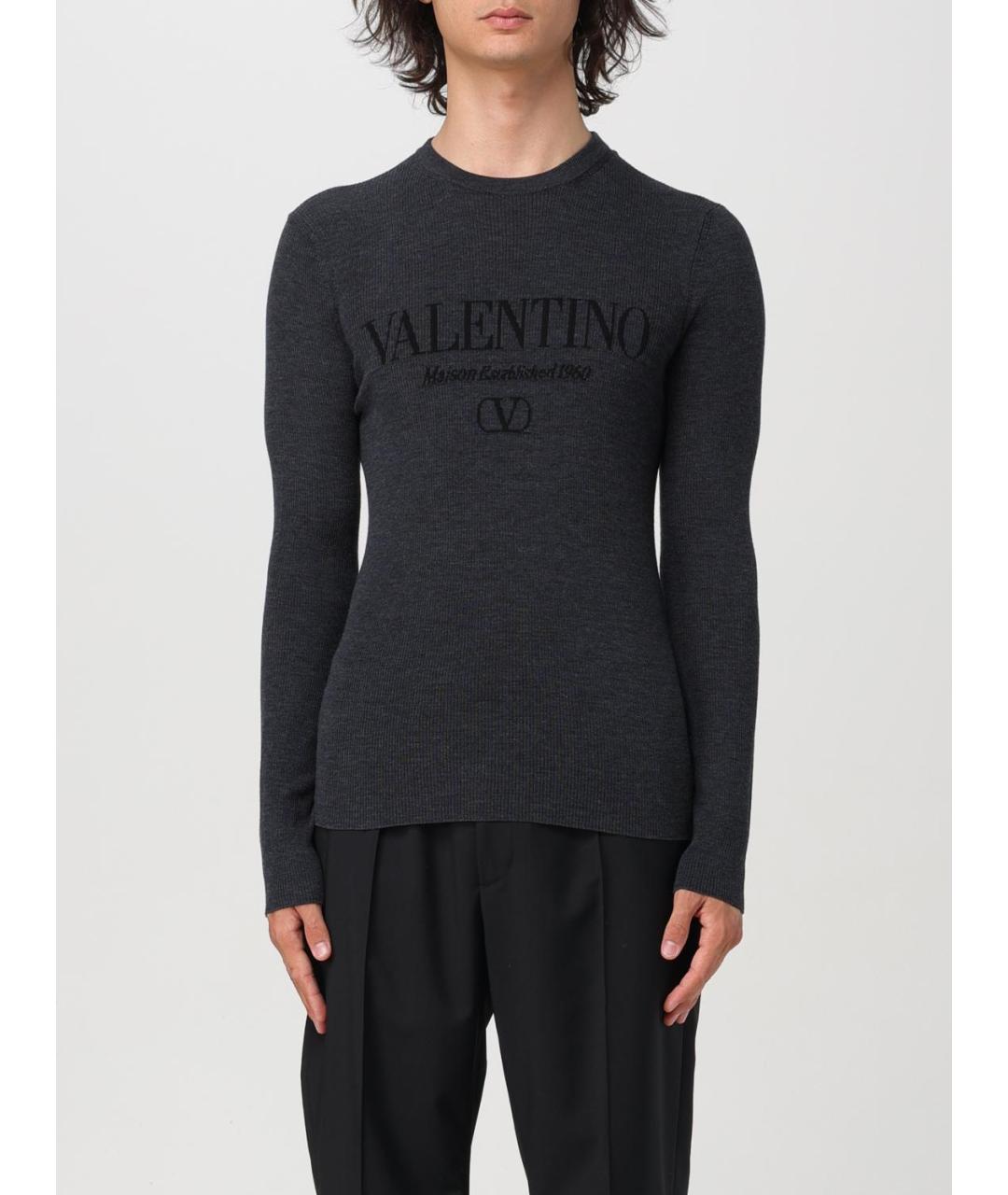 VALENTINO Антрацитовый джемпер / свитер, фото 2