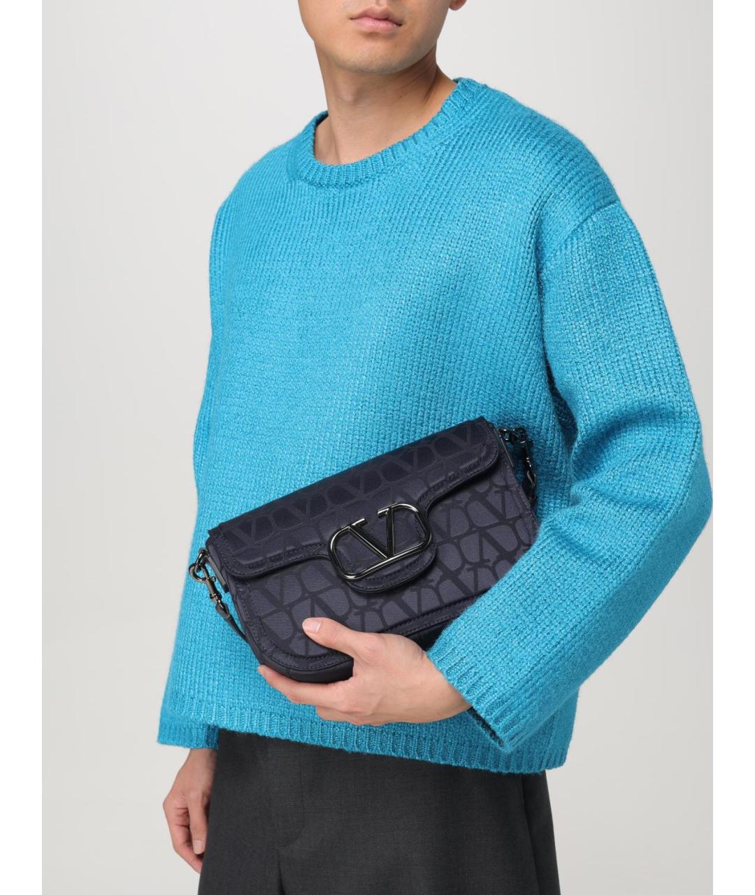 VALENTINO Темно-синяя сумка на плечо, фото 2