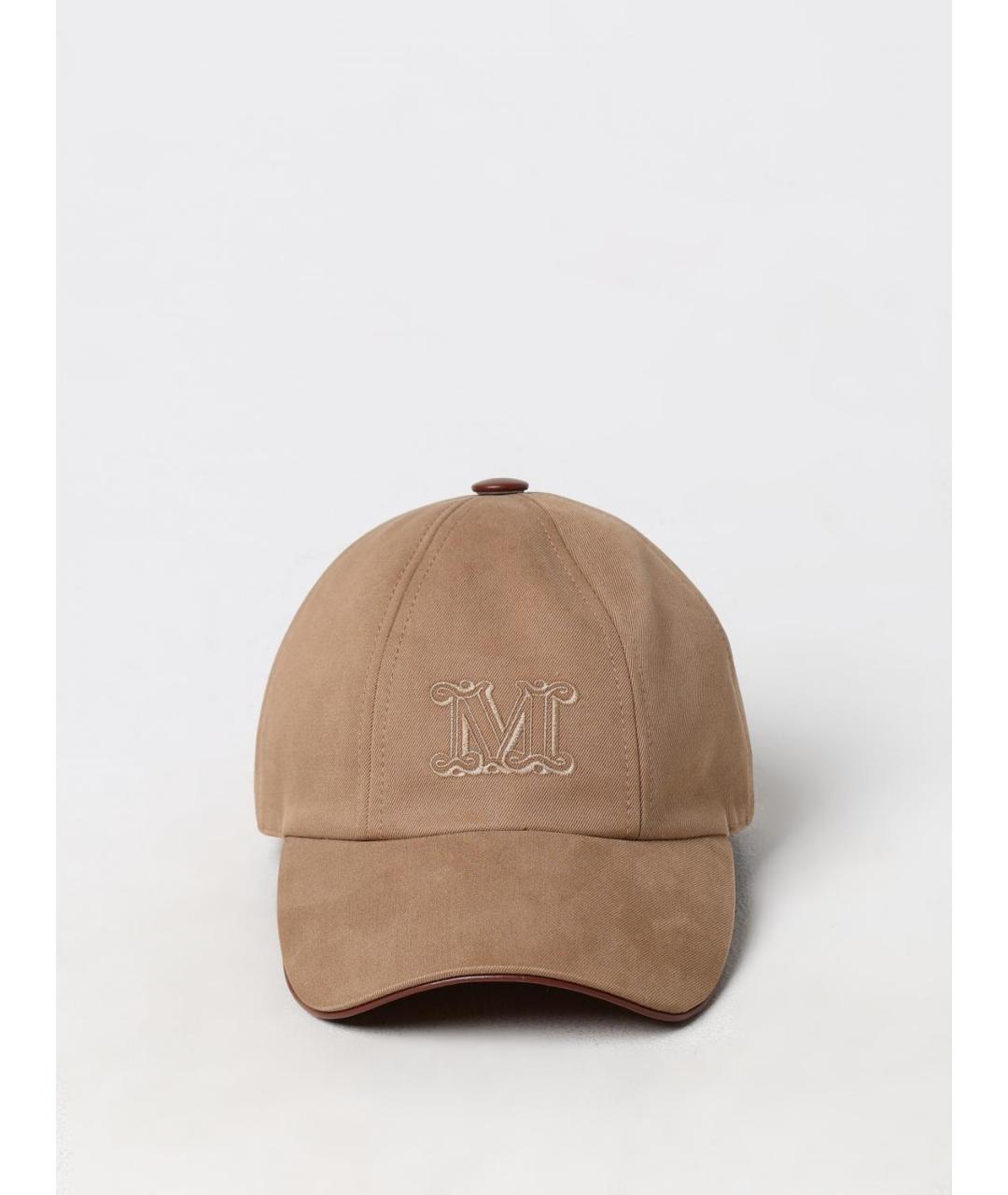 MAX MARA Бежевая хлопковая шапка, фото 2
