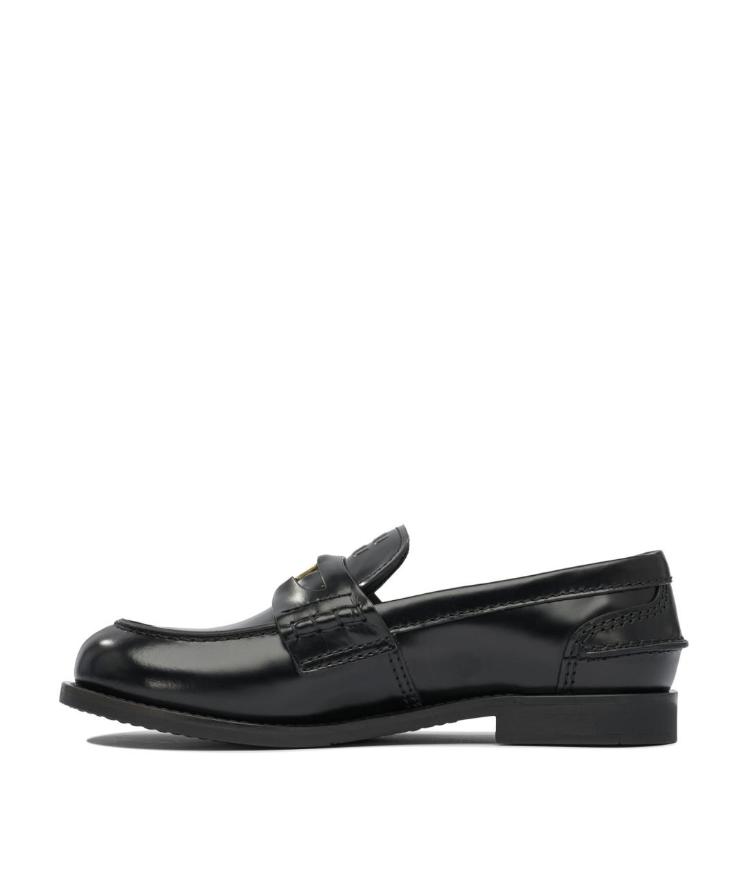MIU MIU Черные кожаные лоферы, фото 2