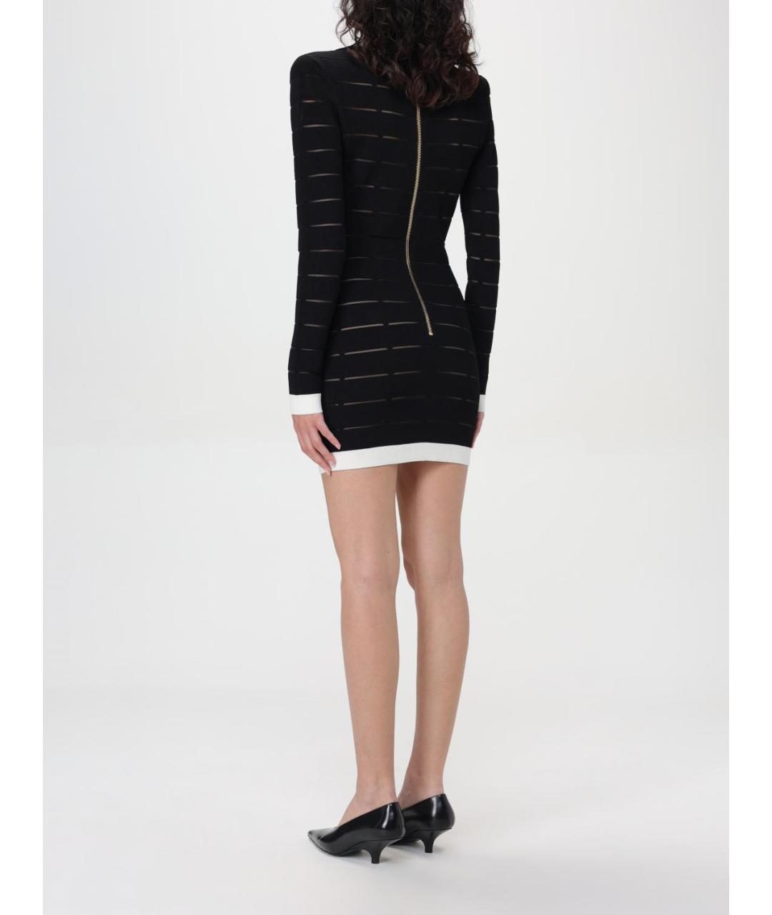 BALMAIN Синее вискозное повседневное платье, фото 3