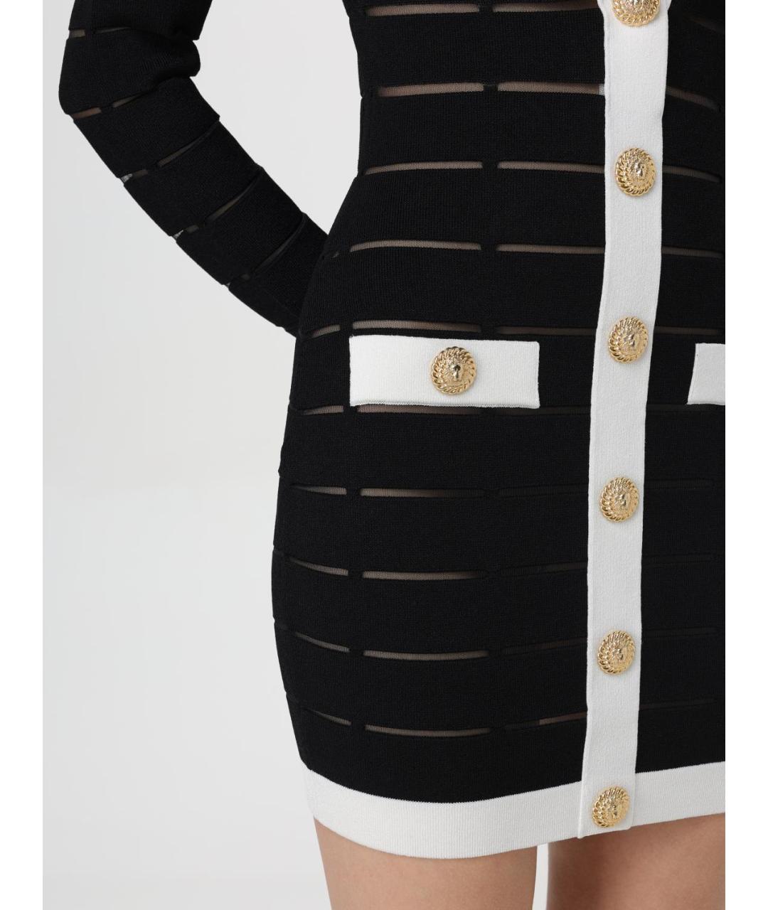 BALMAIN Синее вискозное повседневное платье, фото 5