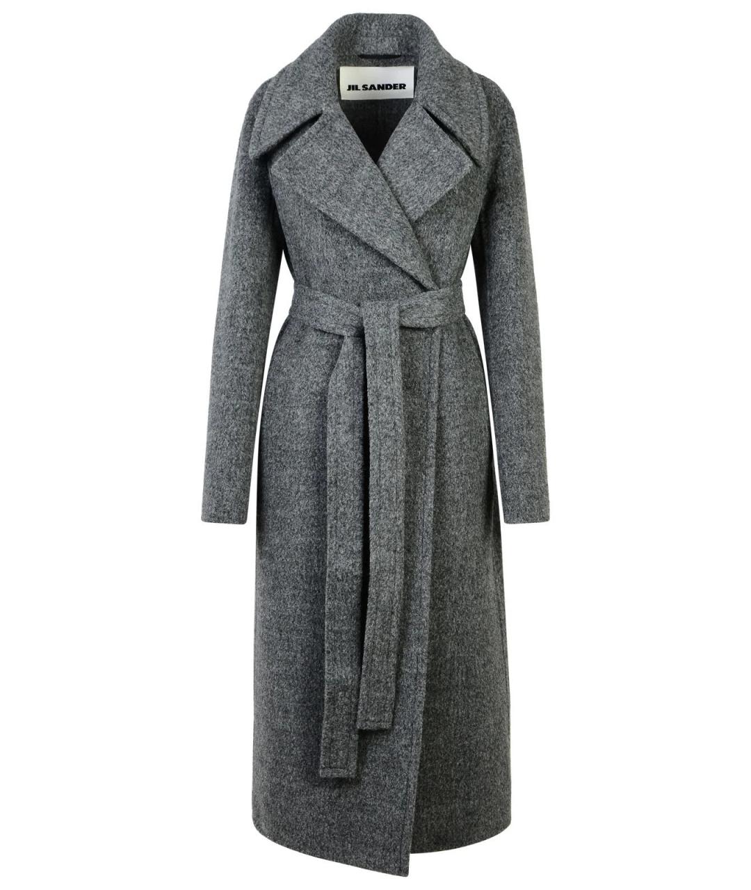 JIL SANDER Серое пальто, фото 1