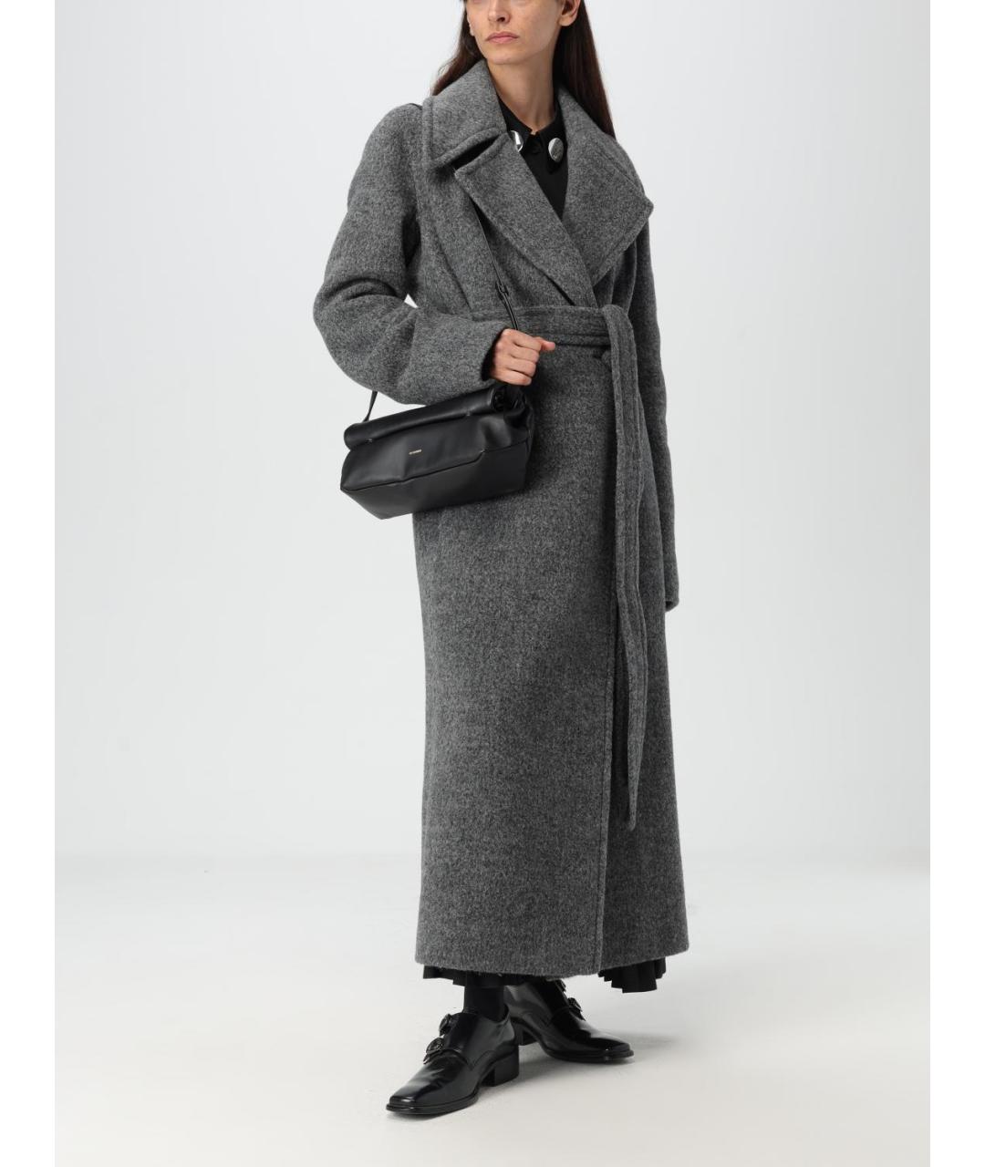JIL SANDER Серое пальто, фото 3