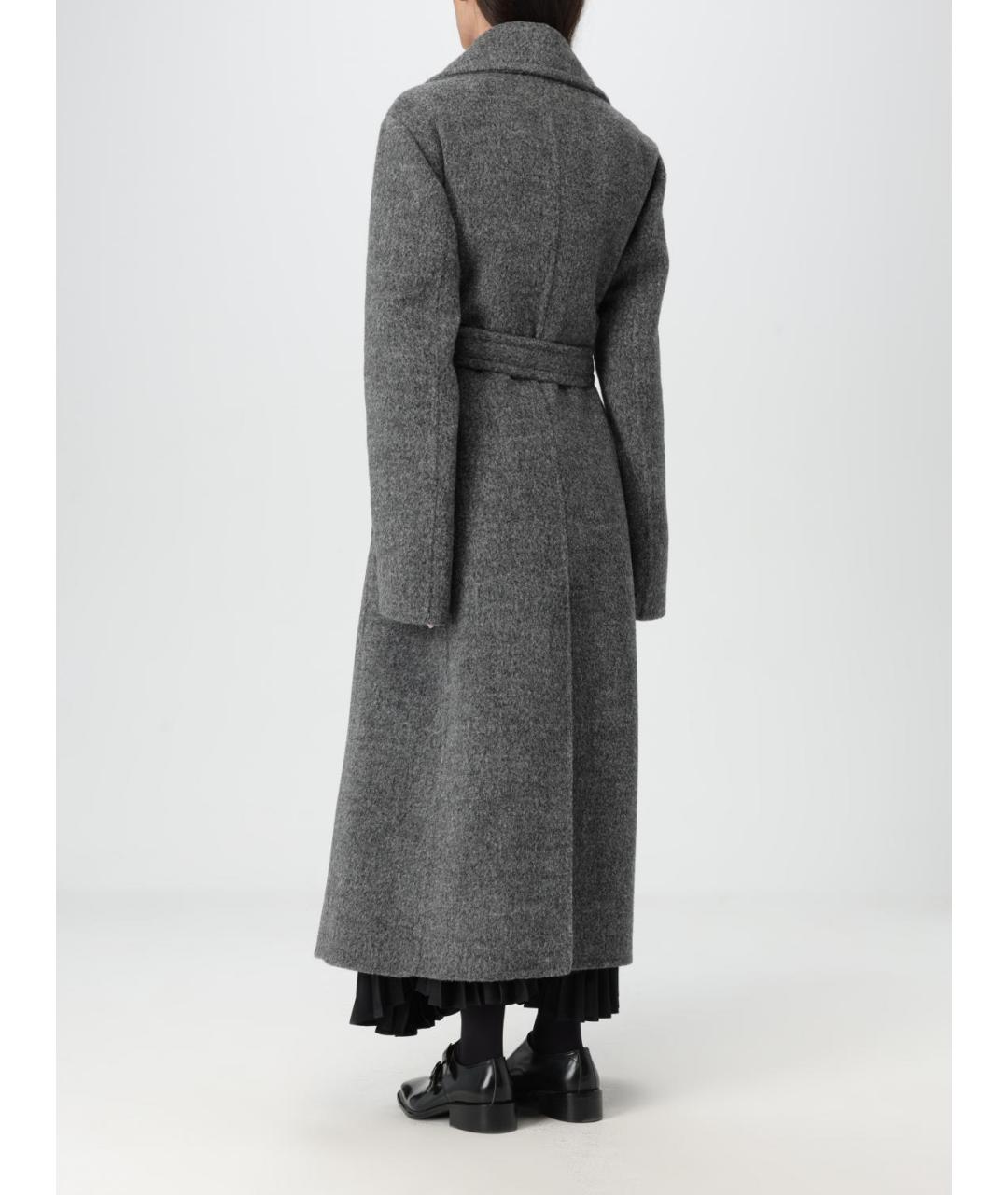 JIL SANDER Серое пальто, фото 4