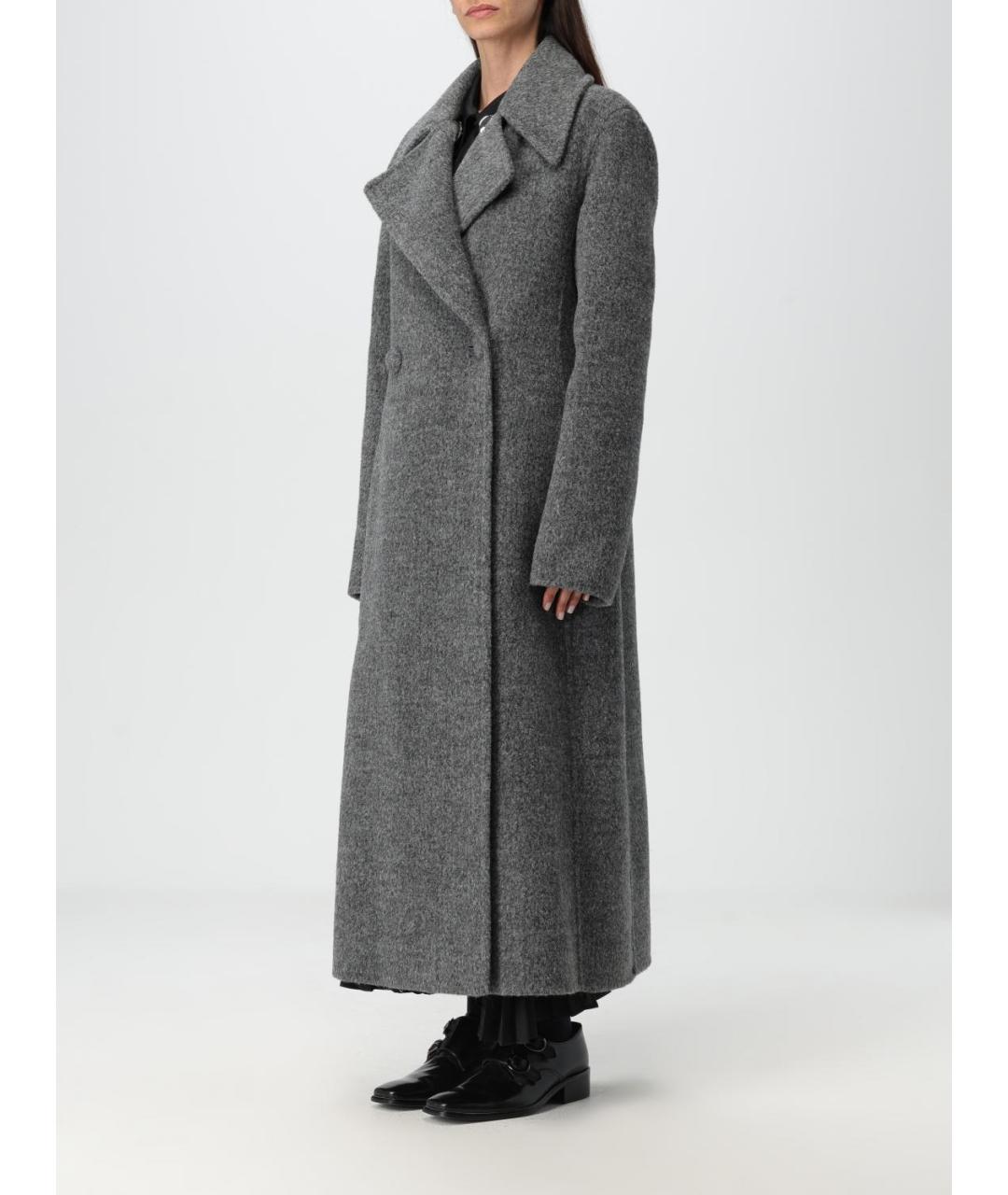 JIL SANDER Серое пальто, фото 5