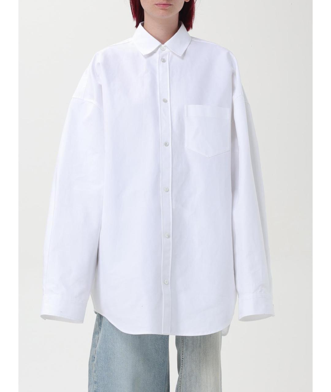 BALENCIAGA Белая хлопковая рубашка, фото 2
