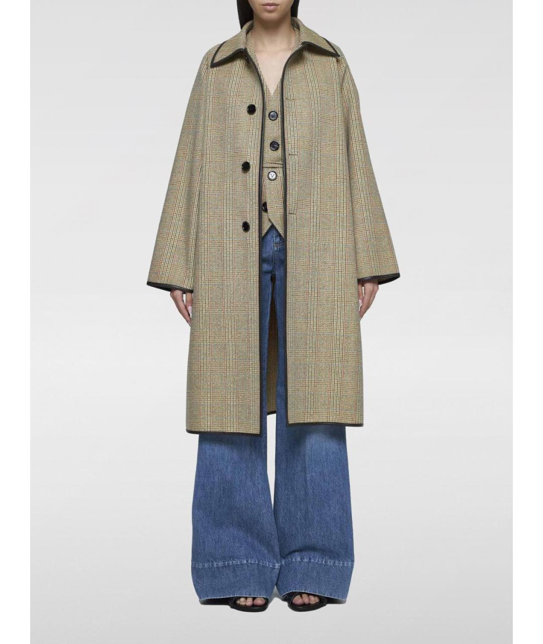 BOTTEGA VENETA Бежевая шерстяная парка, фото 2