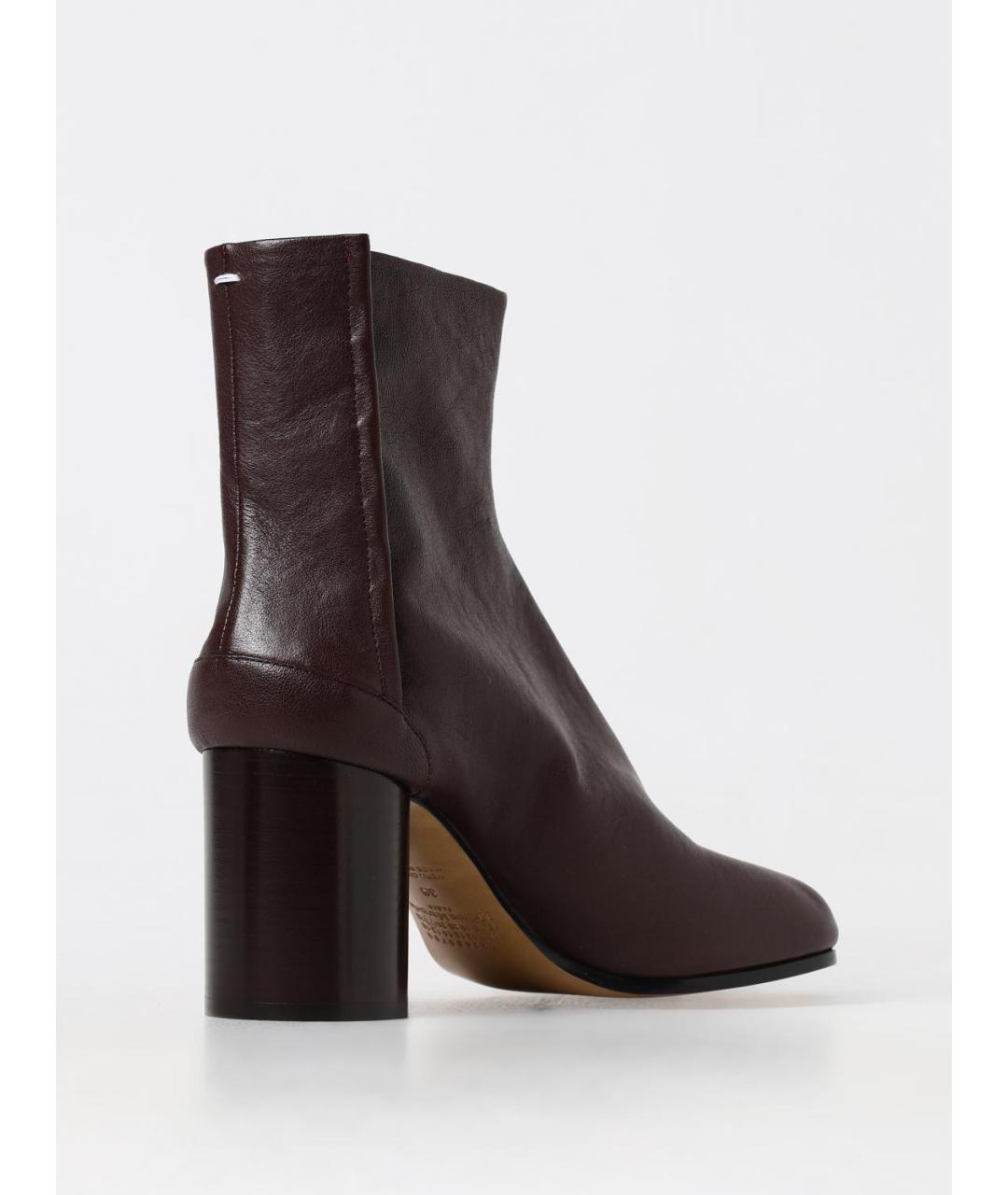 MAISON MARGIELA Коричневые кожаные ботильоны, фото 3