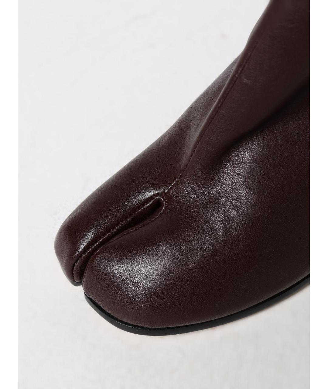 MAISON MARGIELA Коричневые кожаные ботильоны, фото 4