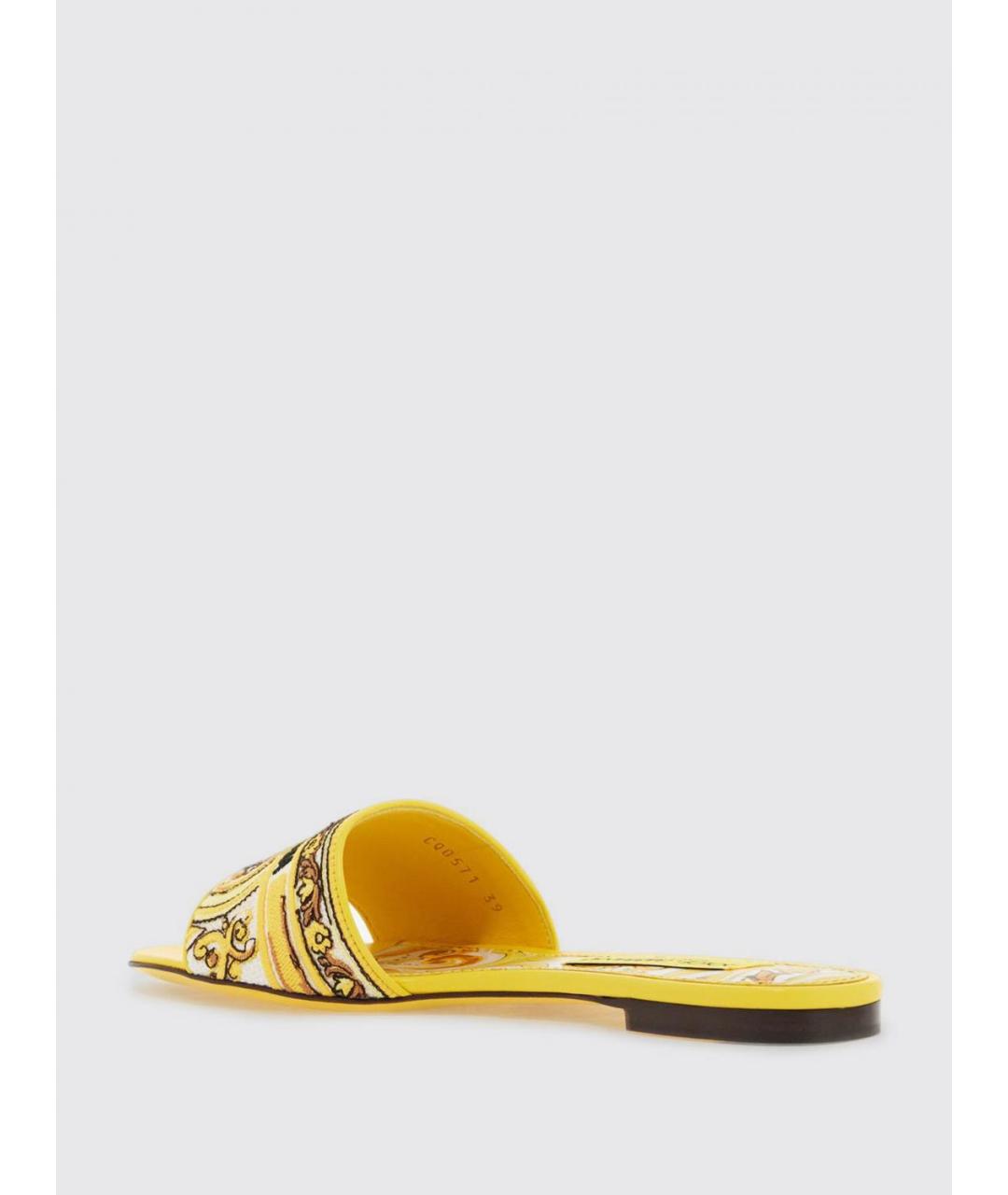 DOLCE&GABBANA Желтые шлепанцы, фото 2