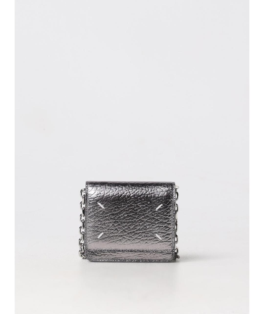 MAISON MARGIELA Серебрянный кожаный кошелек, фото 5
