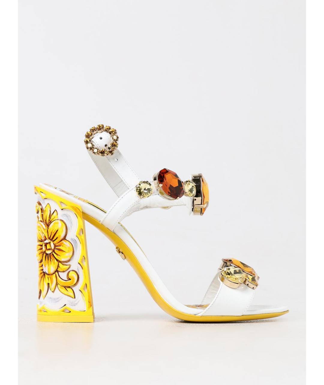 DOLCE&GABBANA Белые босоножки, фото 6