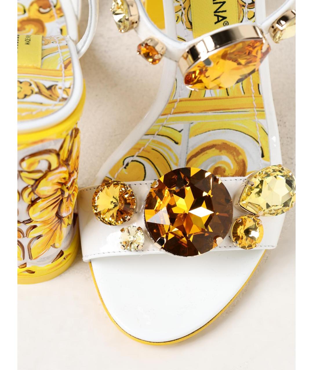 DOLCE&GABBANA Белые босоножки, фото 4