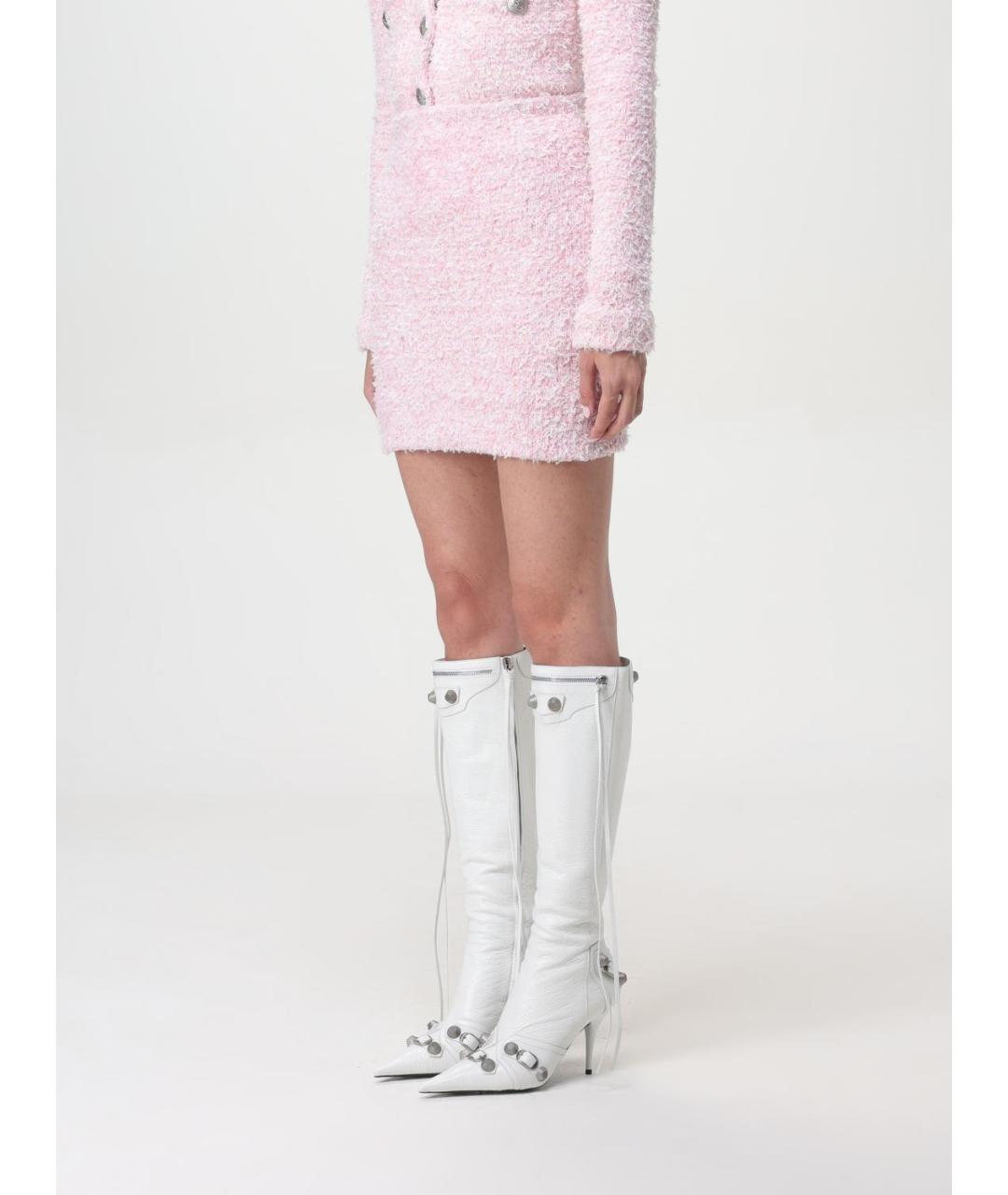 BALENCIAGA Розовая синтетическая юбка мини, фото 5