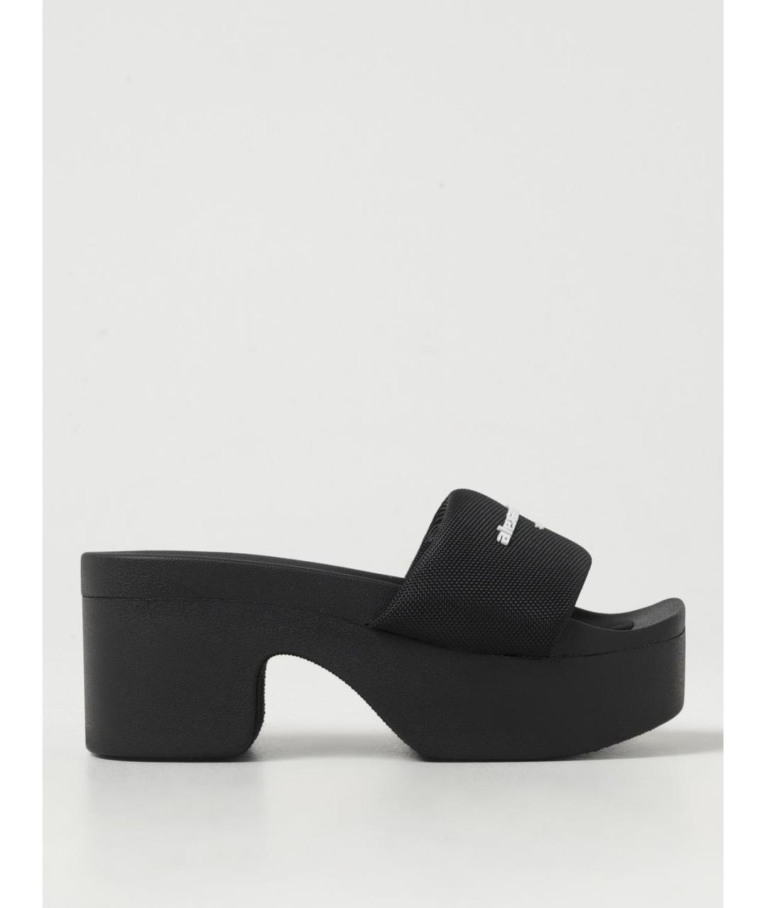 ALEXANDER WANG Черные текстильные сабо, фото 5
