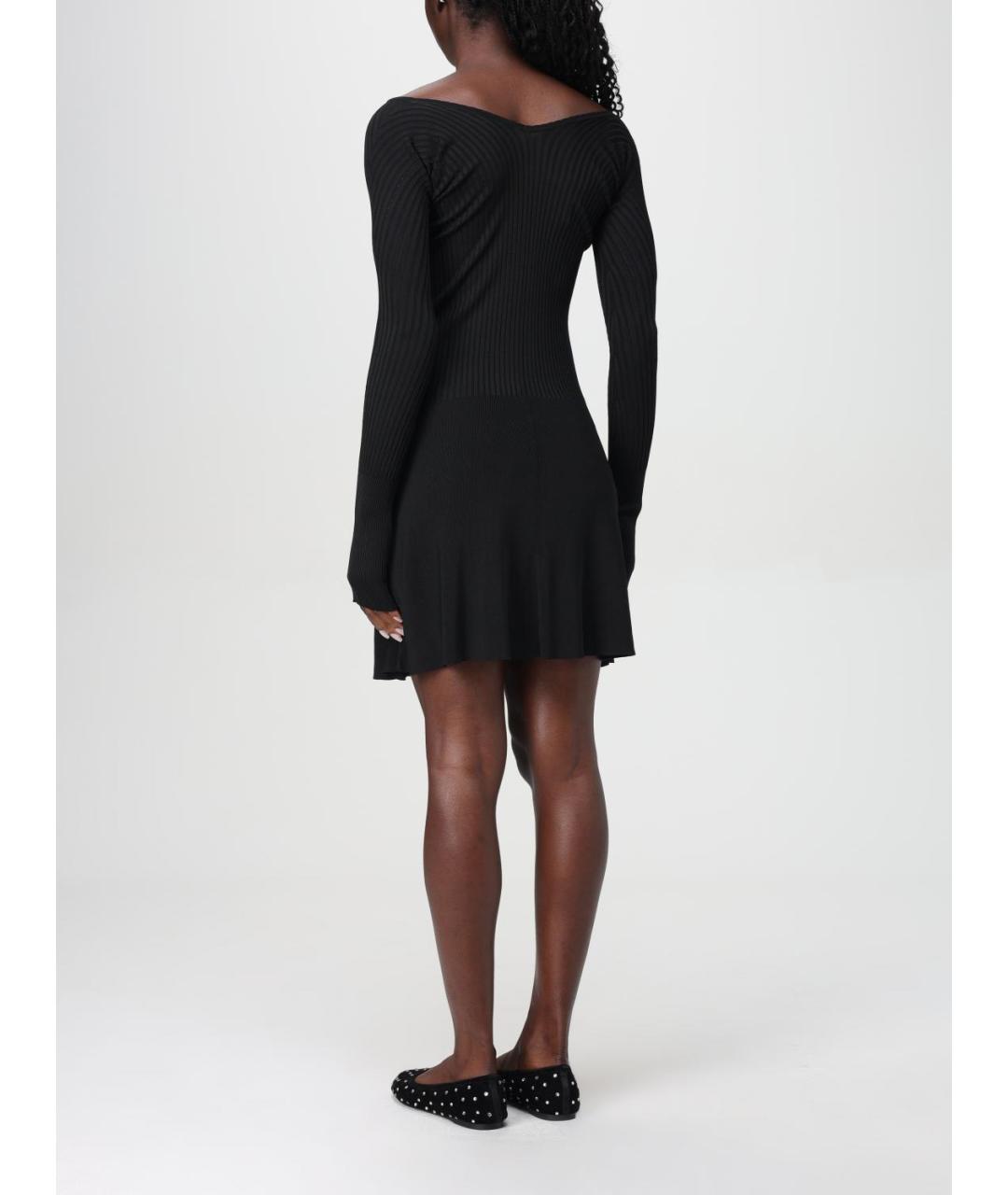JACQUEMUS Черное вискозное повседневное платье, фото 3