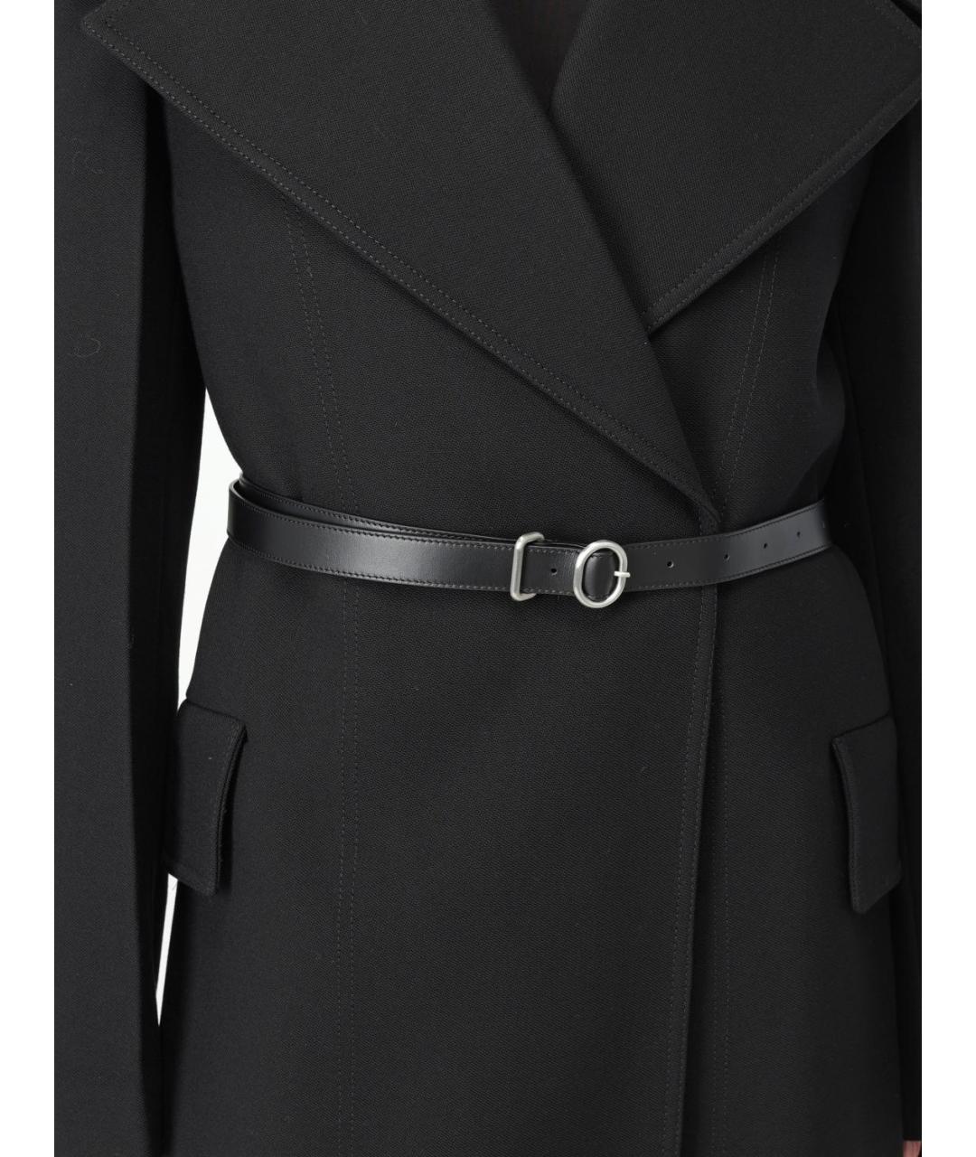 JIL SANDER Черная шерстяная юбка миди, фото 6