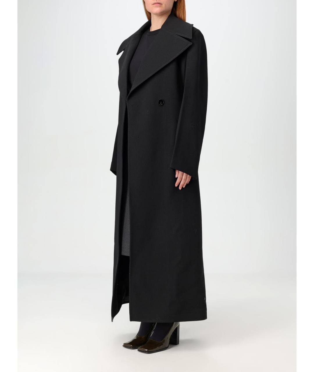 JIL SANDER Черная шерстяная юбка миди, фото 5