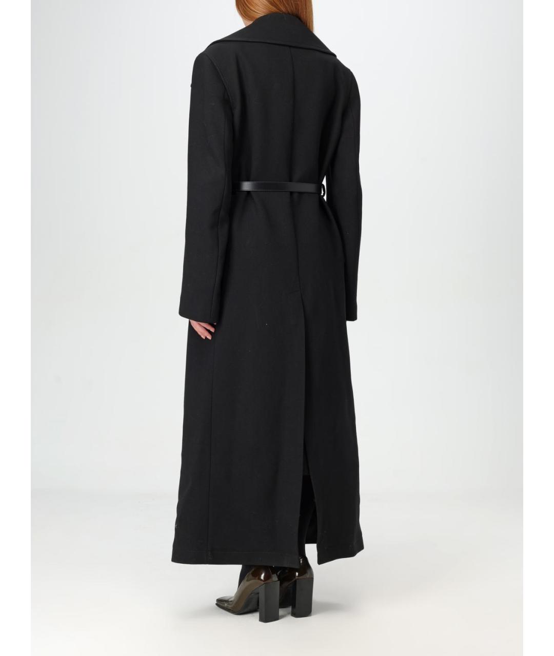 JIL SANDER Черная шерстяная юбка миди, фото 4