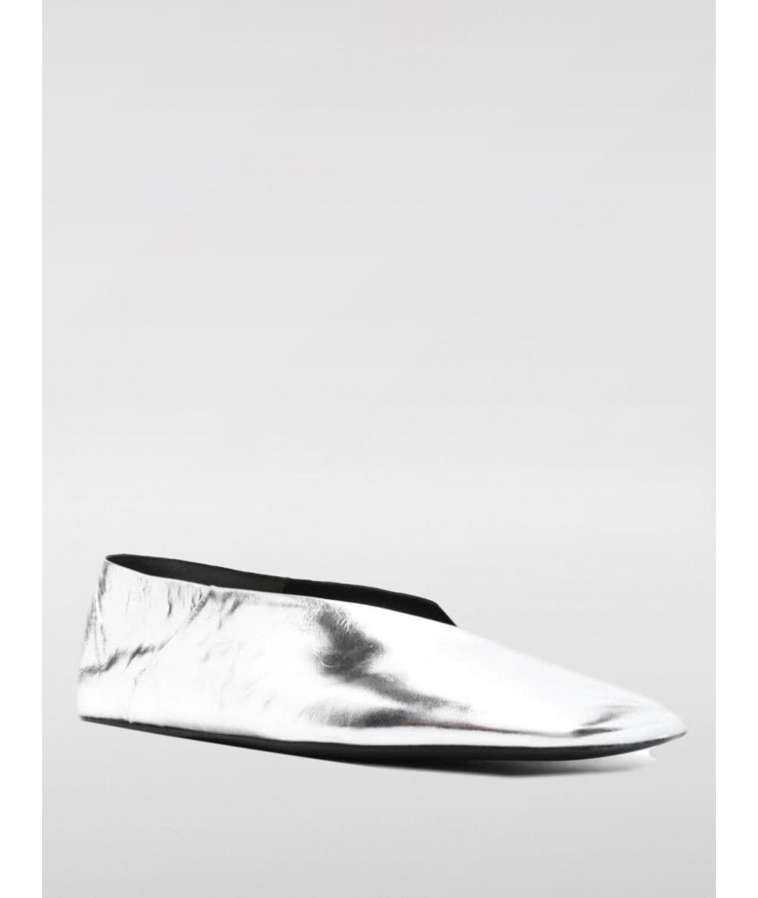 JIL SANDER Серебряные балетки, фото 2