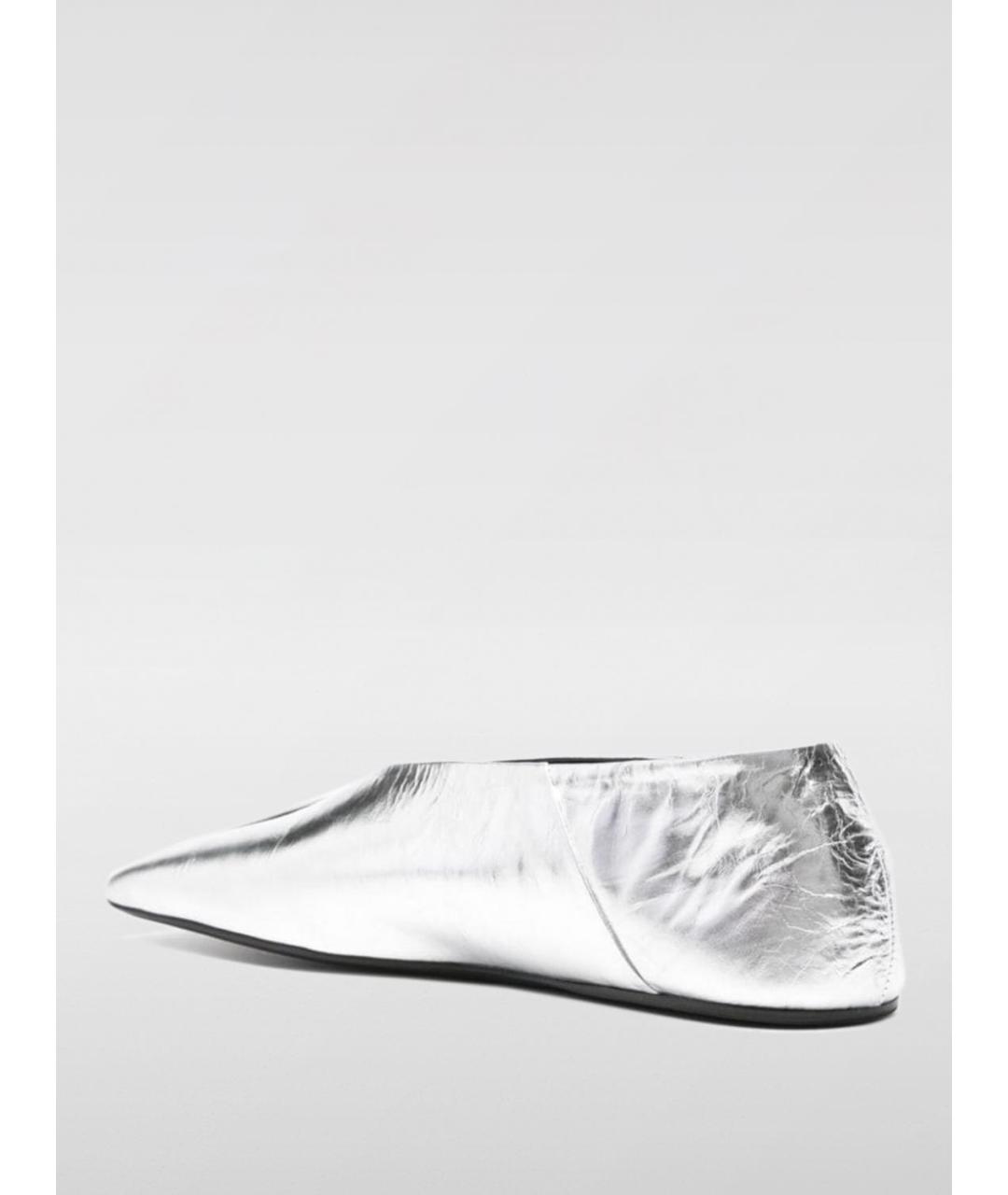 JIL SANDER Серебряные балетки, фото 3