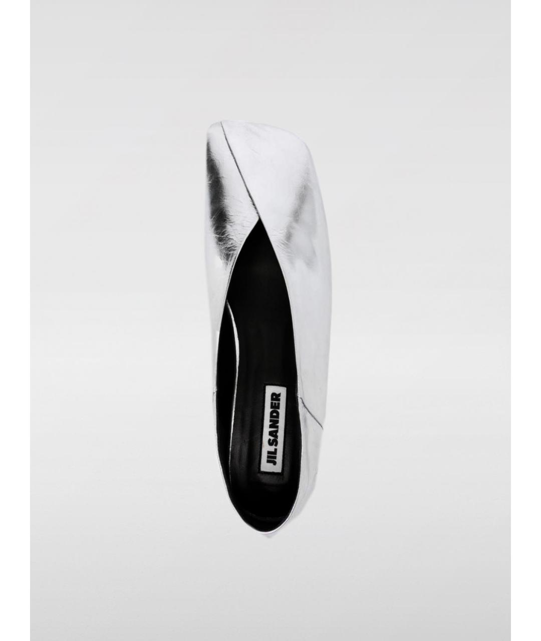 JIL SANDER Серебряные балетки, фото 4