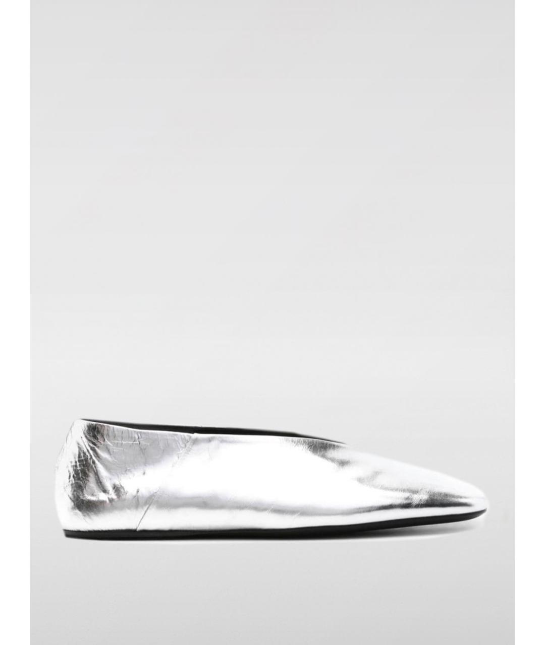 JIL SANDER Серебряные балетки, фото 5