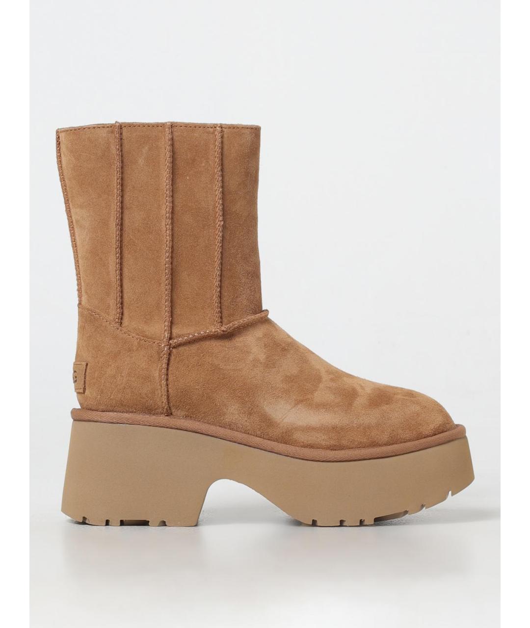 UGG AUSTRALIA Бежевые кожаные ботинки, фото 5