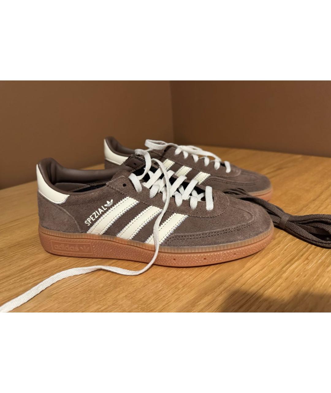 ADIDAS Коричневые замшевые кроссовки, фото 7