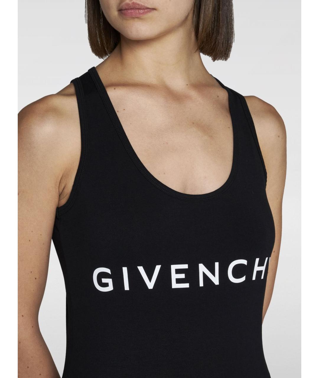 GIVENCHY Черная хлопко-эластановая майка, фото 5