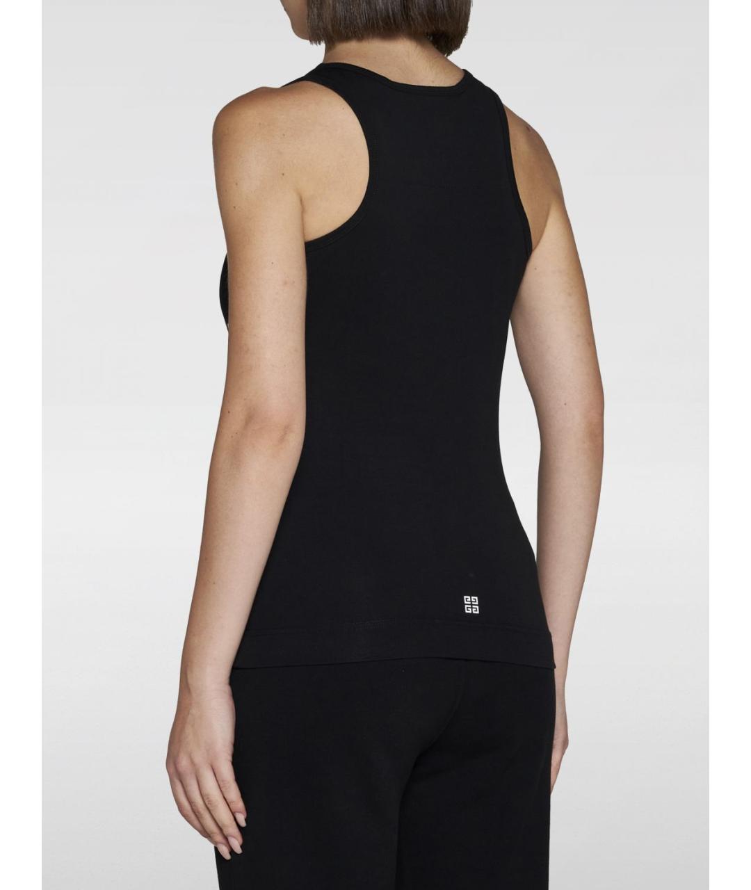 GIVENCHY Черная хлопко-эластановая майка, фото 4