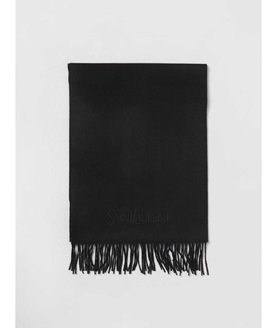 SAINT LAURENT Черный шарф, фото 4