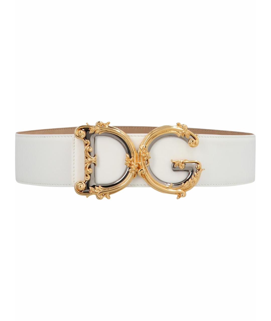 DOLCE&GABBANA Белый ремень, фото 1