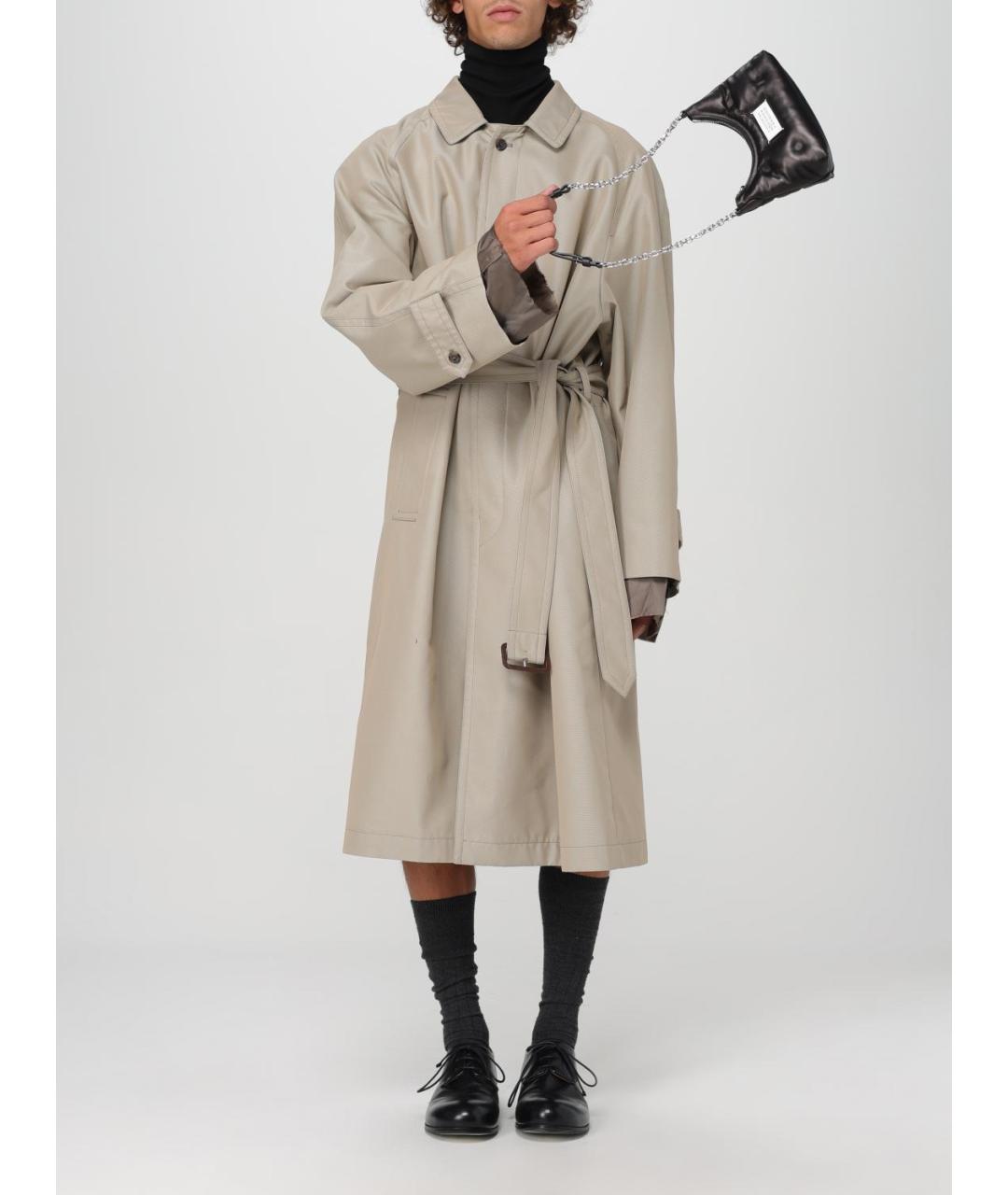 MAISON MARGIELA Черная кожаная сумка на плечо, фото 2