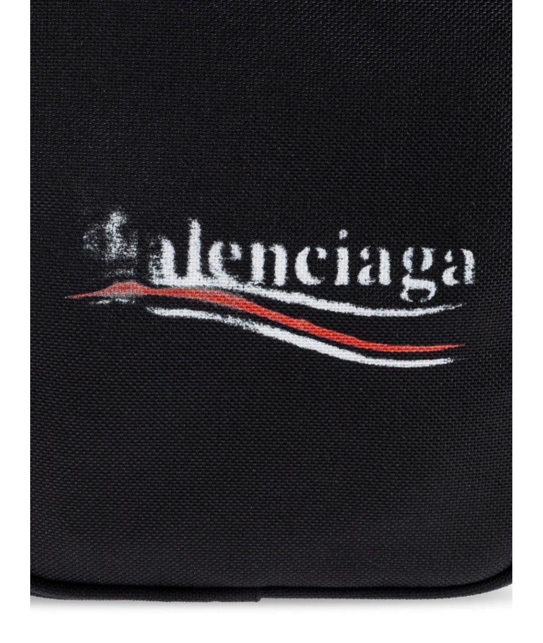 BALENCIAGA Черная синтетическая сумка на плечо, фото 3