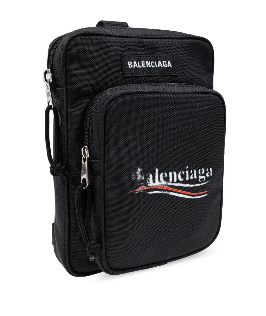 BALENCIAGA Черная синтетическая сумка на плечо, фото 4
