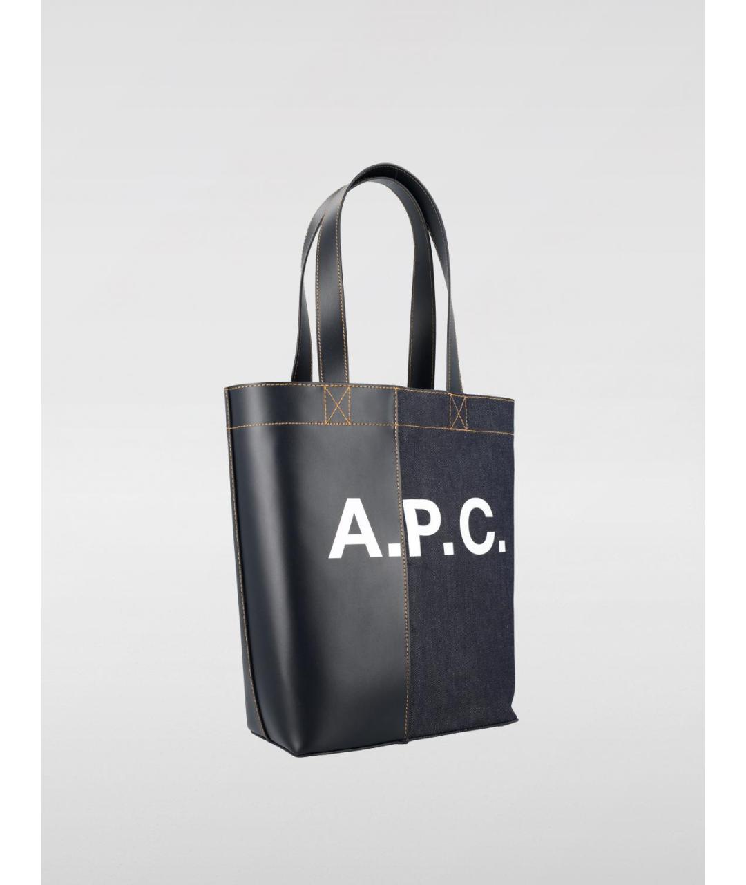 A.P.C. Темно-синяя сумка тоут, фото 2